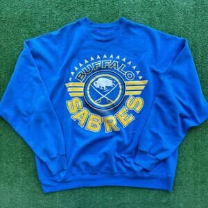 Buffalo Sabres Crewneck Sweatshirt Royal Blue Retro